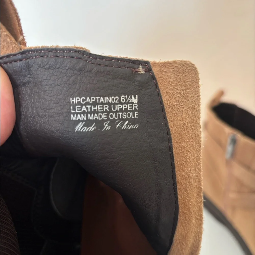 DONALD PLINER Tan Suede Ankle Boots Size 6.5